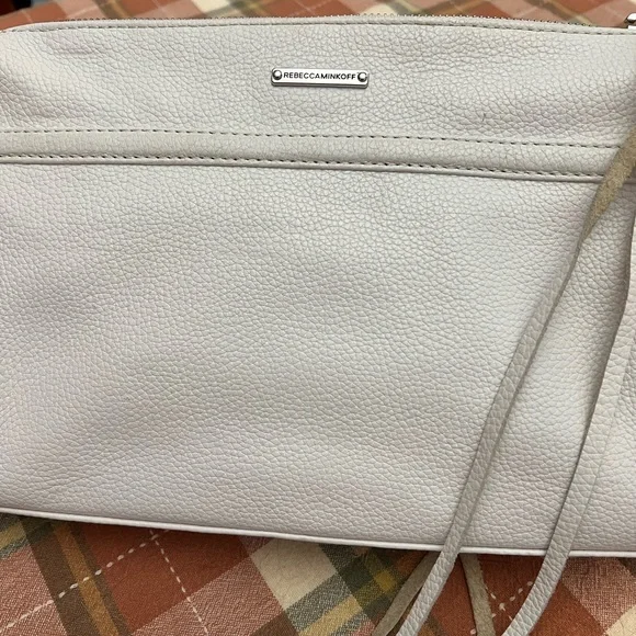 Rebecca Minkoff LARGE Mac Crossbody Bag White/Silver - Picture 4 of 13